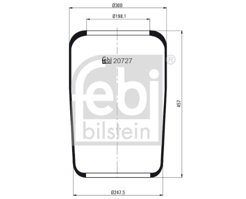 FEBI BILSTEIN 20727 Soffietto, Sospensione pneumatica