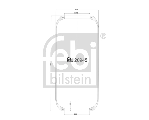 FEBI BILSTEIN 20945 Soffietto, Sospensione pneumatica-Soffietto, Sospensione pneumatica-Ricambi Euro