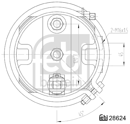 FEBI BILSTEIN 28624 Cilindro freno a membrana