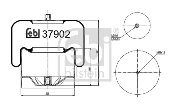 FEBI BILSTEIN 37902 Federbalg, Luftfederung