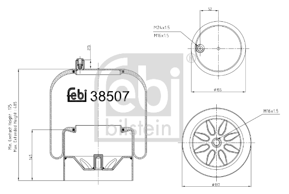 FEBI BILSTEIN 38507 Federbalg, Luftfederung