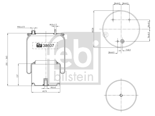 FEBI BILSTEIN 38607 Soffietto, Sospensione pneumatica