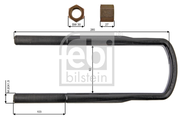 FEBI BILSTEIN 39172 Staffa attacco molla-Staffa attacco molla-Ricambi Euro