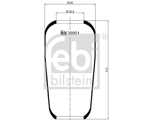 FEBI BILSTEIN 39901 Soffietto, Sospensione pneumatica