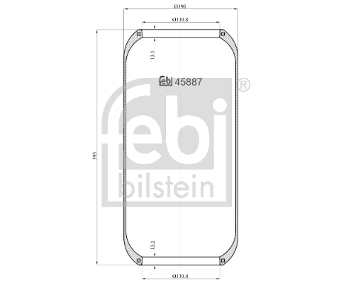 FEBI BILSTEIN 45887 Soffietto, Sospensione pneumatica