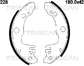 TRISCAN 8100 16518 Bromsbackar, sats