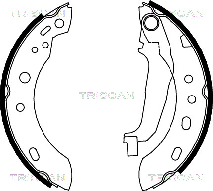 TRISCAN 8100 14001 Bromsbackar, sats