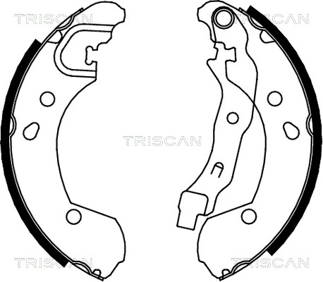 TRISCAN 8100 14002 Bromsbackar, sats