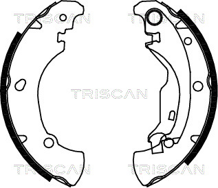 TRISCAN 8100 15625 Bromsbackar, sats