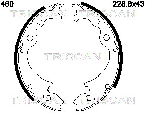 TRISCAN 8100 16460 Bromsbackar, sats