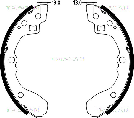 TRISCAN 8100 18001 Bromsbackar, sats, parkeringsbroms