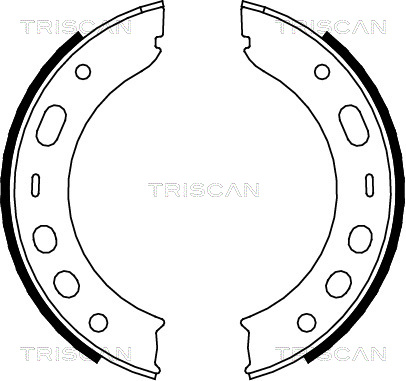 TRISCAN 8100 20002 Bromsbackar, sats, parkeringsbroms