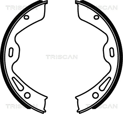 TRISCAN 8100 20004 Bromsbackar, sats, parkeringsbroms