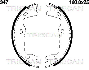 TRISCAN 8100 24347 Bromsbackar, sats, parkeringsbroms