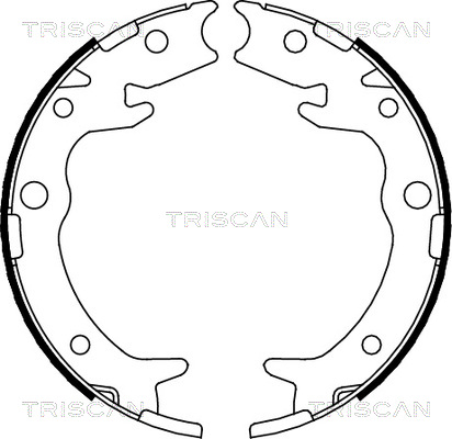 TRISCAN 8100 40005 Bromsbackar, sats, parkeringsbroms