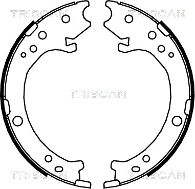 TRISCAN 8100 40007 Bromsbackar, sats, parkeringsbroms