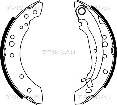 TRISCAN 8100 42020 Bromsbackar, sats