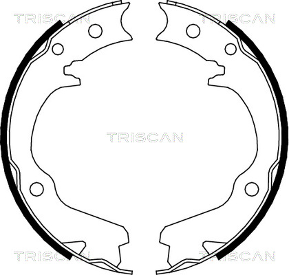 TRISCAN 8100 68001 Bromsbackar, sats, parkeringsbroms