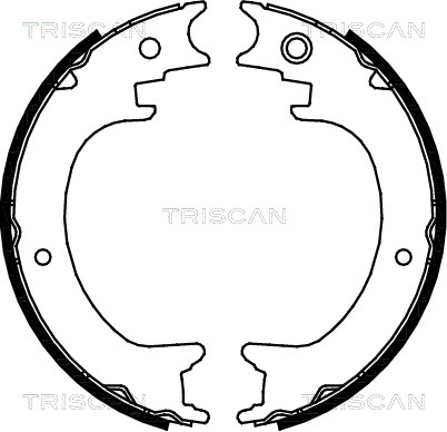 TRISCAN 8100 68004 Bromsbackar, sats, parkeringsbroms