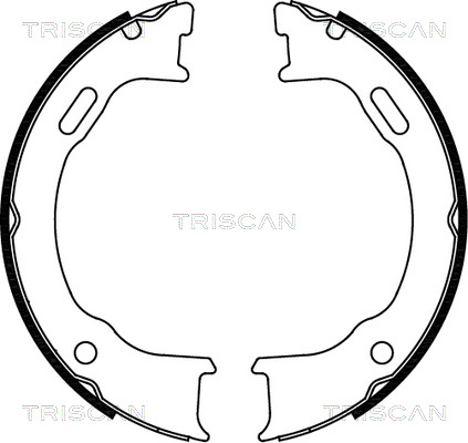 TRISCAN 8100 80005 Bromsbackar, sats, parkeringsbroms