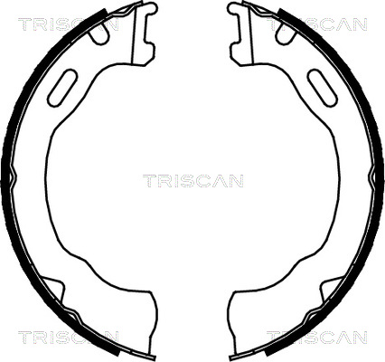 TRISCAN 8100 80007 Bromsbackar, sats, parkeringsbroms