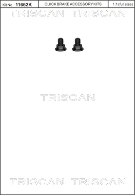 TRISCAN 8105 116003 Skruv, bromslamell