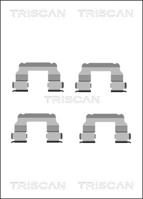 TRISCAN 8105 151349 Tillbehörssats, skivbromsbelägg