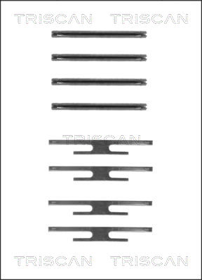 TRISCAN 8105 241510 Tillbehörssats, skivbromsbelägg