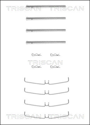 TRISCAN 8105 271359 Tillbehörssats, skivbromsbelägg