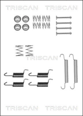 TRISCAN 8105 432588 Tillbehörssats, bromsbackar, parkeringsbroms