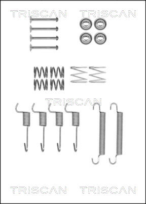 TRISCAN 8105 432589 Tillbehörssats, bromsbackar, parkeringsbroms