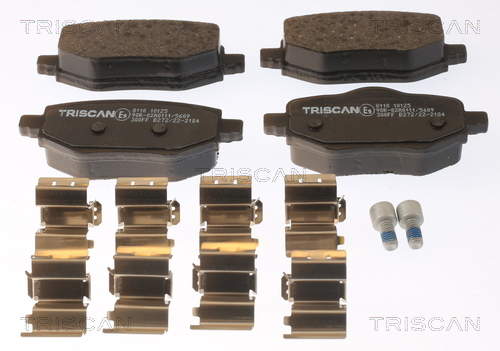 TRISCAN 8110 10125 Bremsbelagsatz, Scheibenbremse