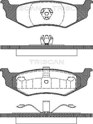 TRISCAN 8110 10521 Bromsbeläggssats, skivbroms