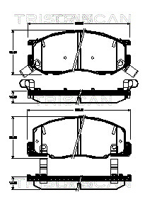 TRISCAN 8110 13066 Bromsbeläggssats, skivbroms