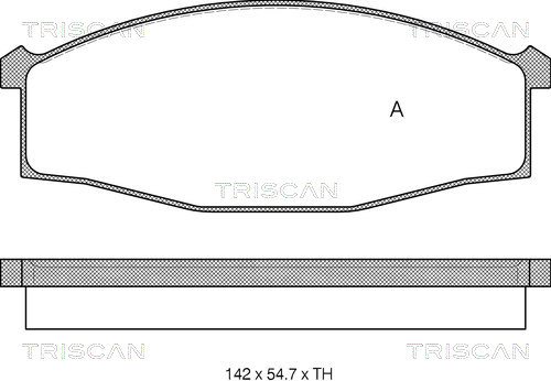 TRISCAN 8110 14007 Bromsbeläggssats, parperingsbroms