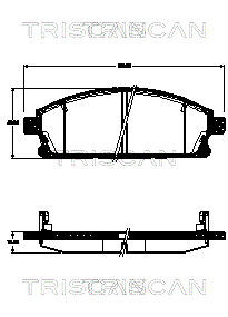 TRISCAN 8110 14044 Bromsbeläggssats, skivbroms