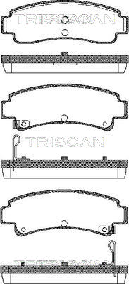 TRISCAN 8110 14167 Bromsbeläggssats, skivbroms