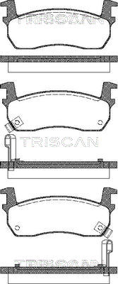 TRISCAN 8110 14927 Bromsbeläggssats, skivbroms