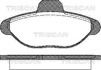 TRISCAN 8110 15001 Bromsbeläggssats, skivbroms