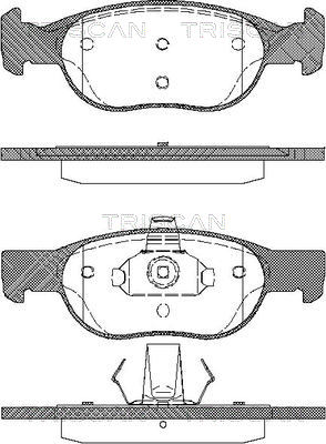 TRISCAN 8110 15027 Bromsbeläggssats, skivbroms