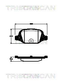 TRISCAN 8110 15038 Bromsbeläggssats, skivbroms