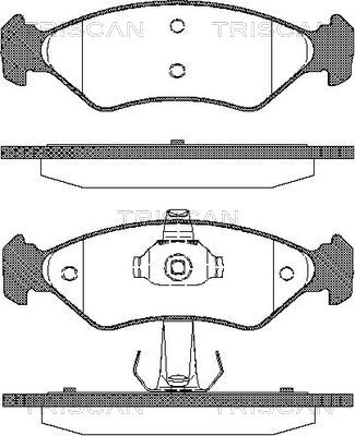 TRISCAN 8110 16168 Bromsbeläggssats, parperingsbroms