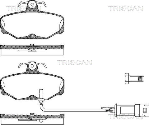 TRISCAN 8110 16827 Bromsbeläggssats, skivbroms