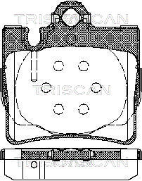 TRISCAN 8110 23025 Bromsbeläggssats, skivbroms