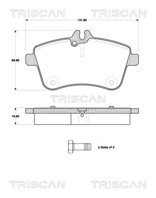 TRISCAN 8110 23053 Bromsbeläggssats, skivbroms