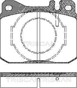 TRISCAN 8110 23238 Bromsbeläggssats, skivbroms