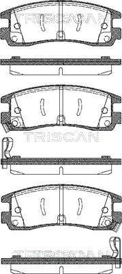 TRISCAN 8110 24015 Bromsbeläggssats, skivbroms