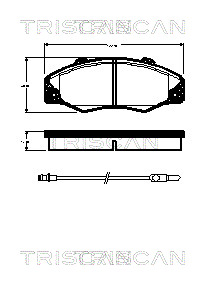 TRISCAN 8110 25023 Bromsbeläggssats, skivbroms