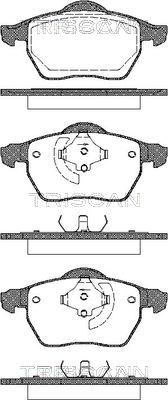 TRISCAN 8110 27008 Bromsbeläggssats, skivbroms