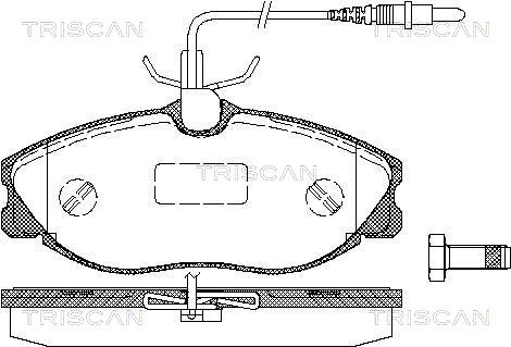 TRISCAN 8110 28003 Bromsbeläggssats, parperingsbroms